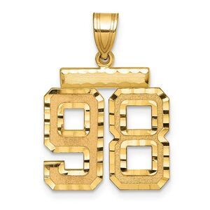 14K Yellow Gold, Varsity Collection, Medium D/C Pendant Number 98